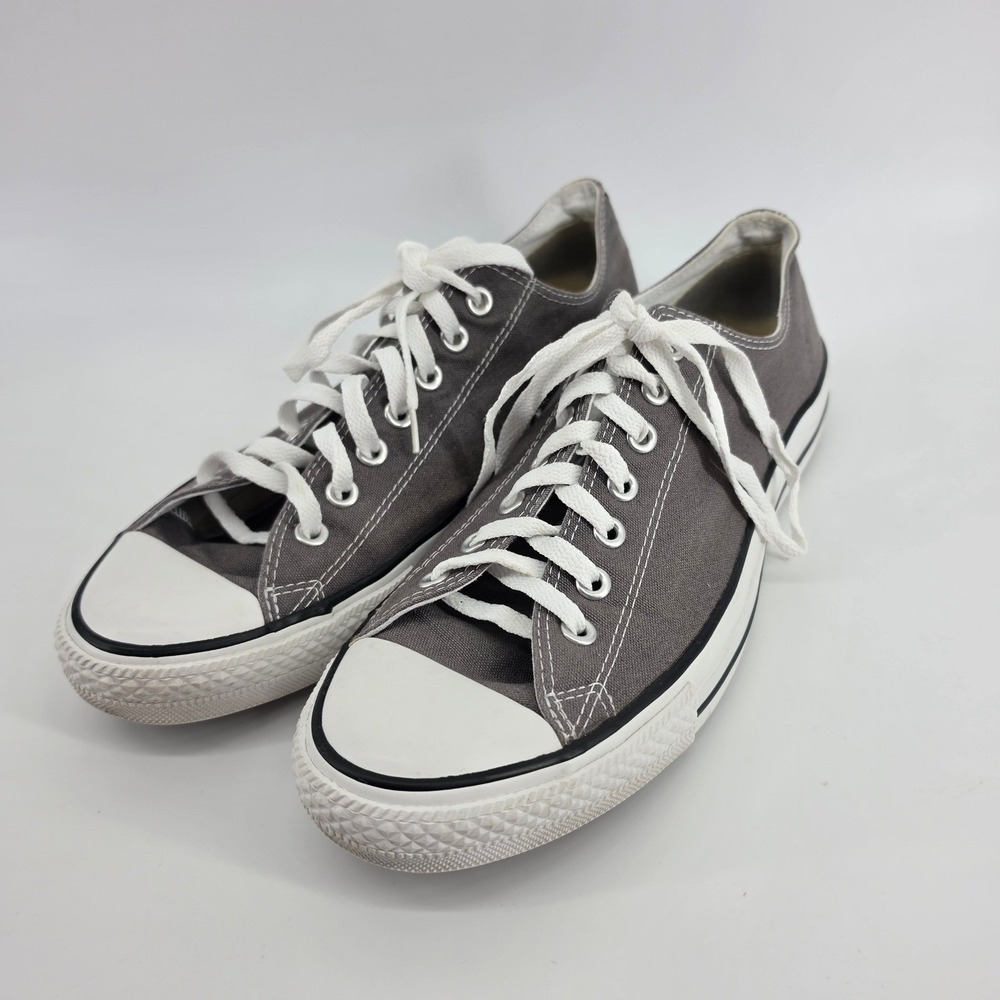 Converse Chuck Taylor All Star Low Top Charcoal Gray Sneakers Mens 11 1J794 Ox
